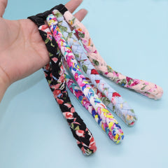 Adjustable Floral Braided Headbands - 4 Pack - FROG SAC