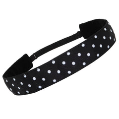 Adjustable No Slip Black & White Headband - FROG SAC