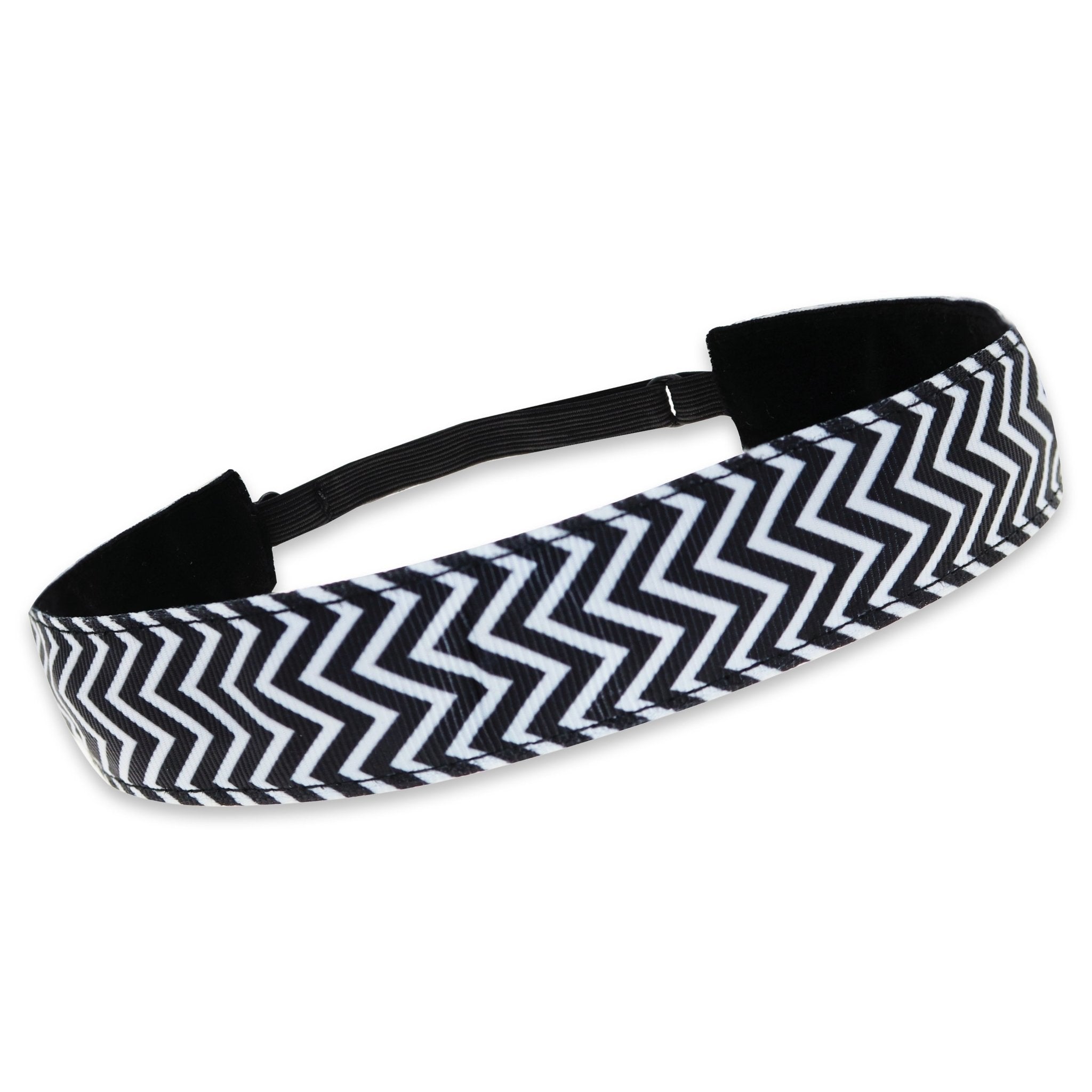 Adjustable No Slip Black & White Headband - FROG SAC