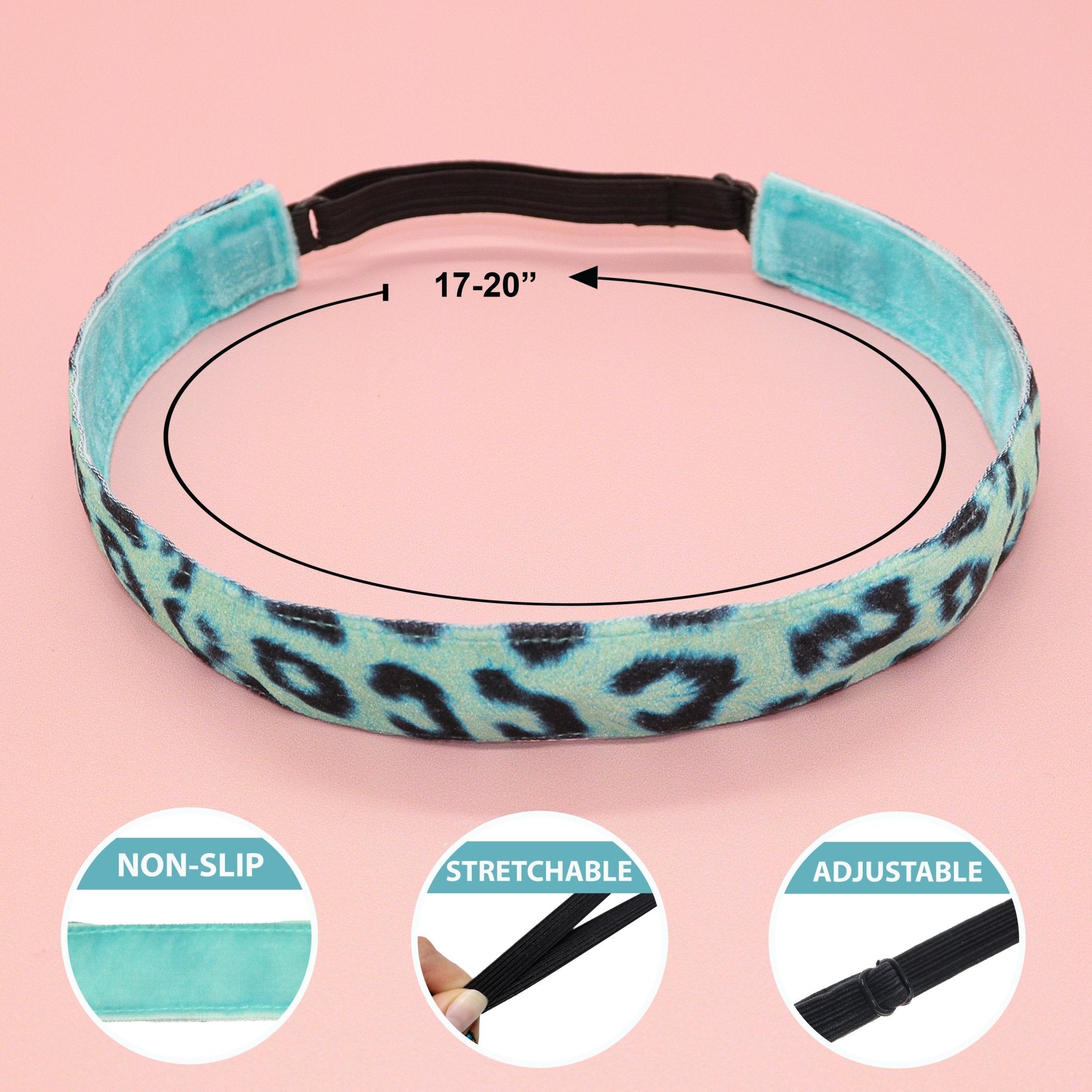 Adjustable No Slip Cheetah Headbands - FROG SAC