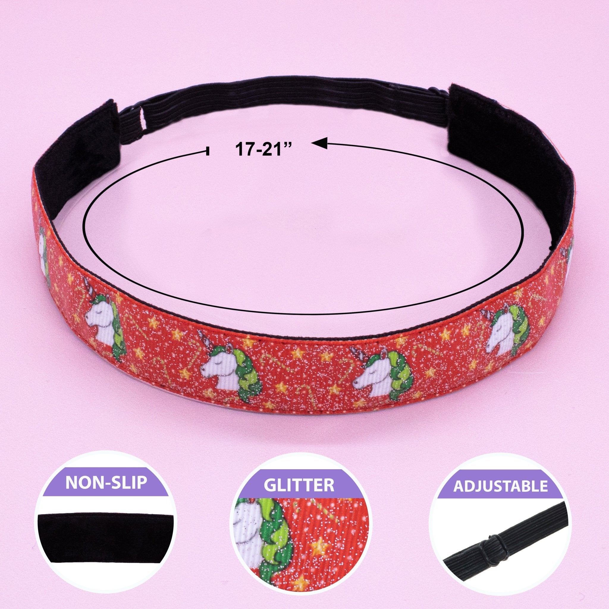 Adjustable No Slip Christmas Headwraps, 4 piece set - FROG SAC