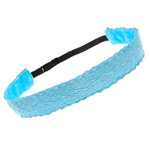 Adjustable No Slip Crochet Lace Headband - FROG SAC