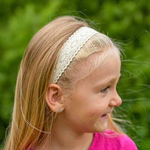 Adjustable No Slip Crochet Lace Headbands - 5 Pack - FROG SAC