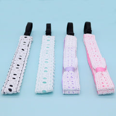 Adjustable No Slip Eyelet Lace Headbands - 4 Pack - FROG SAC