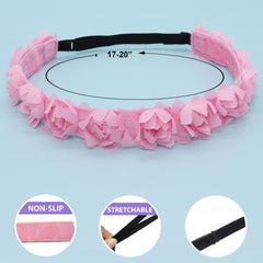 Adjustable No Slip Floral Headbands - 3 Pack - FROG SAC