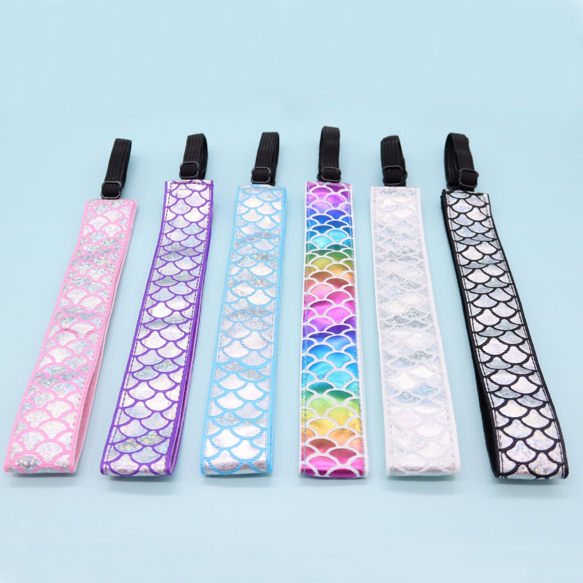 Adjustable No Slip Mermaid Headbands - 6 Pack - FROG SAC