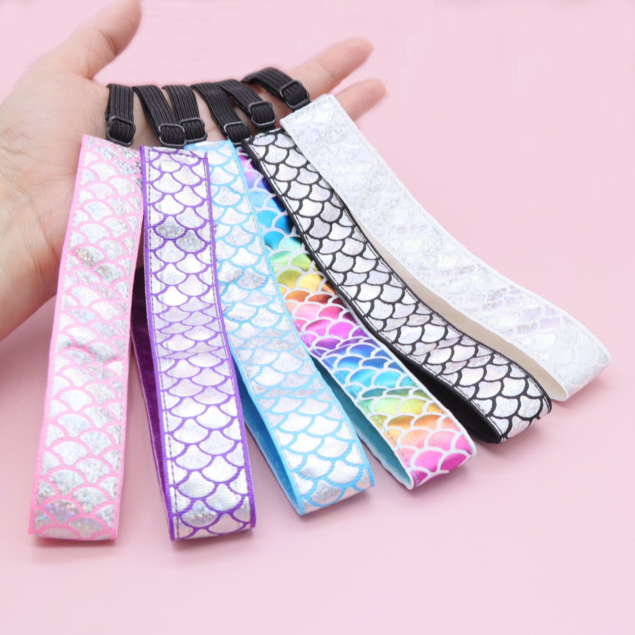 Adjustable No Slip Mermaid Headbands - 6 Pack - FROG SAC