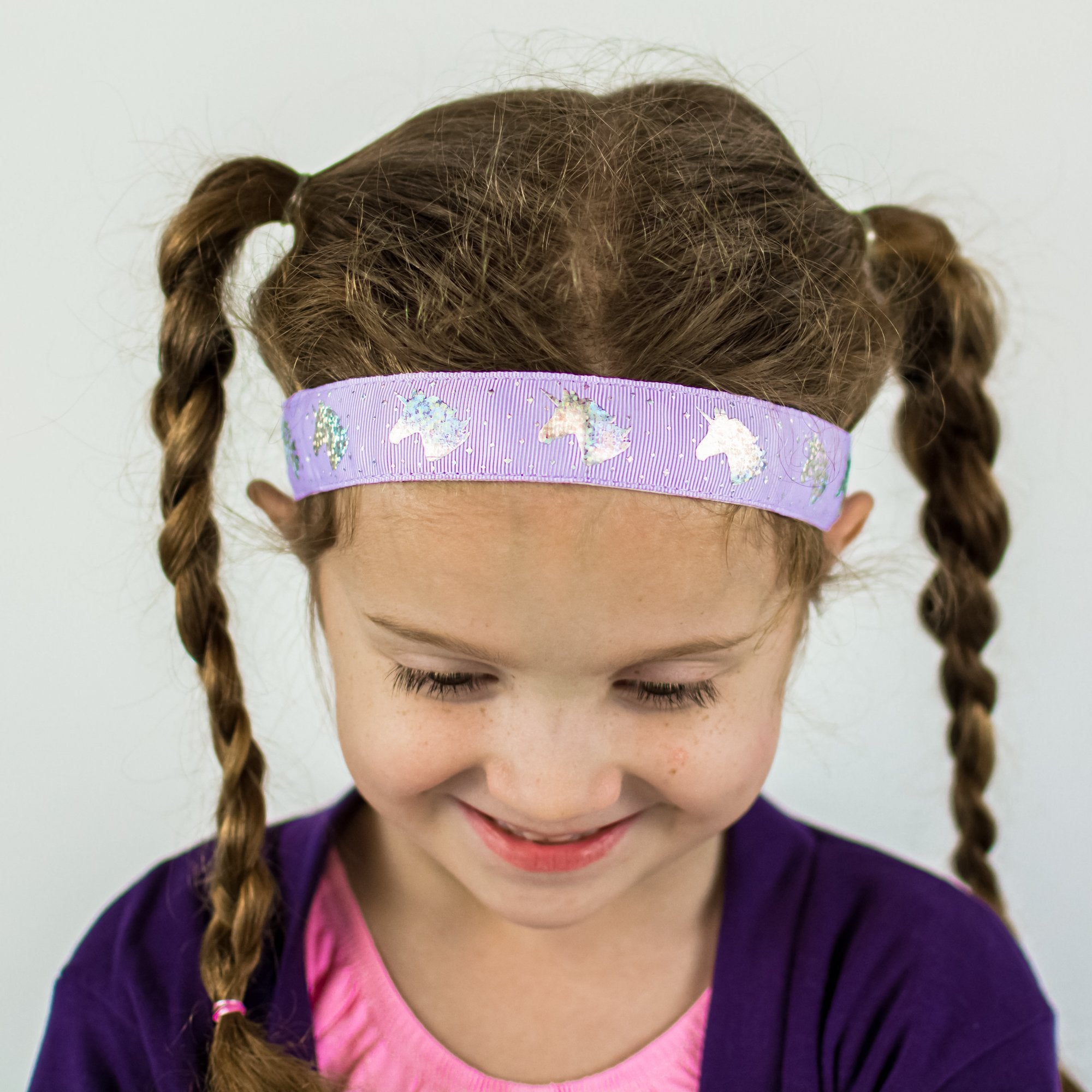 Adjustable No Slip Metallic Glitter Unicorn Headband - FROG SAC