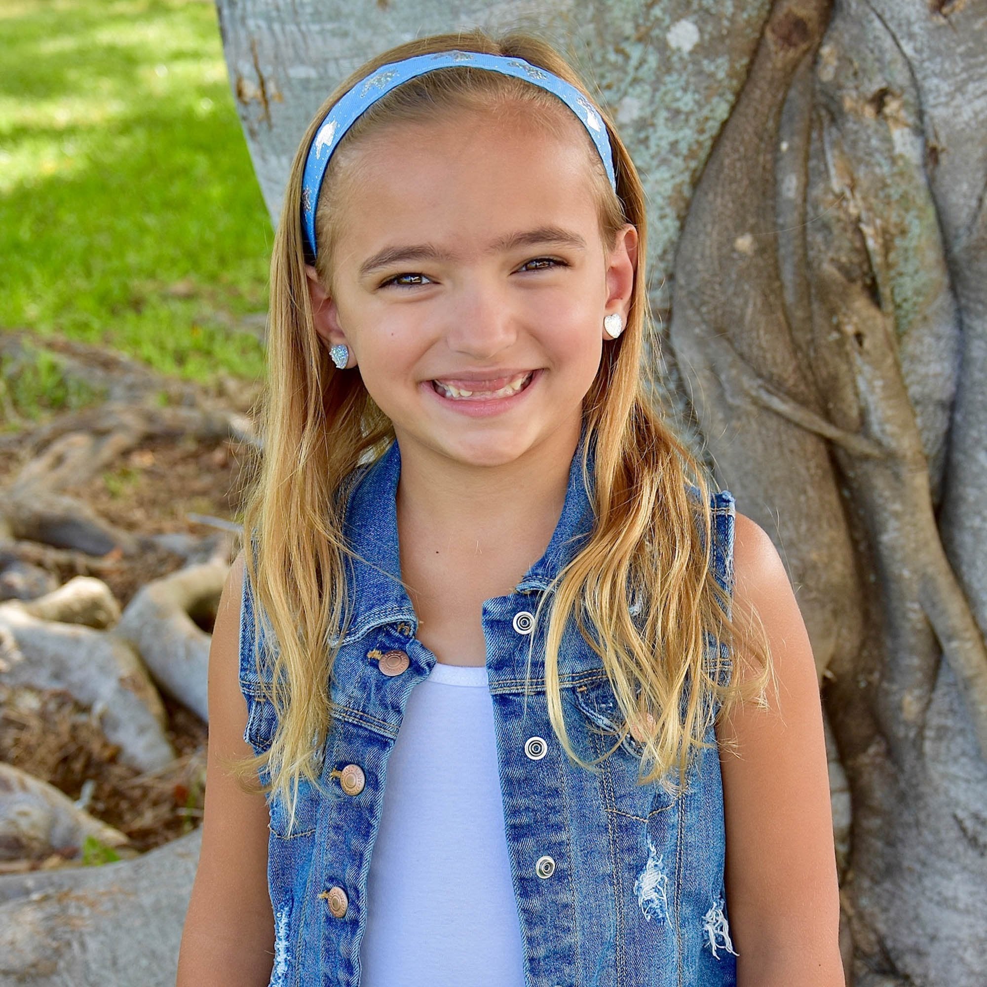 Adjustable No Slip Metallic Glitter Unicorn Headband - FROG SAC