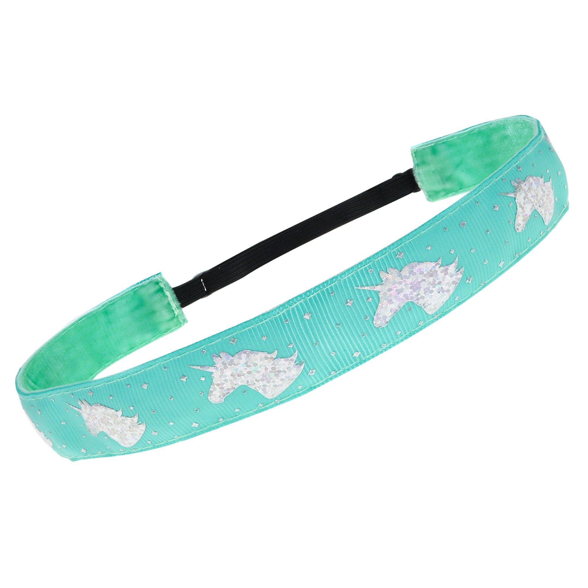 Adjustable No Slip Metallic Glitter Unicorn Headband - FROG SAC