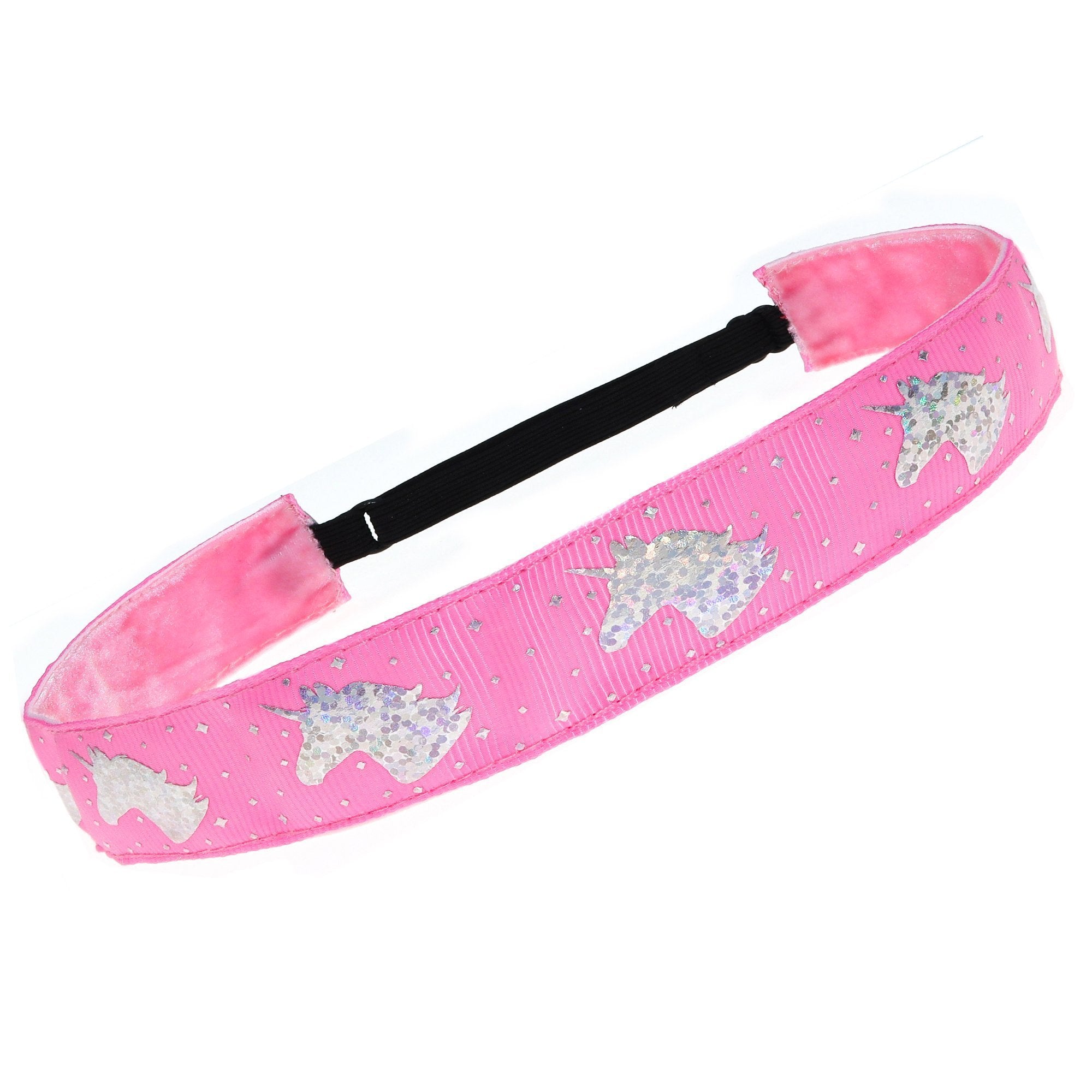 Adjustable No Slip Metallic Glitter Unicorn Headband - FROG SAC