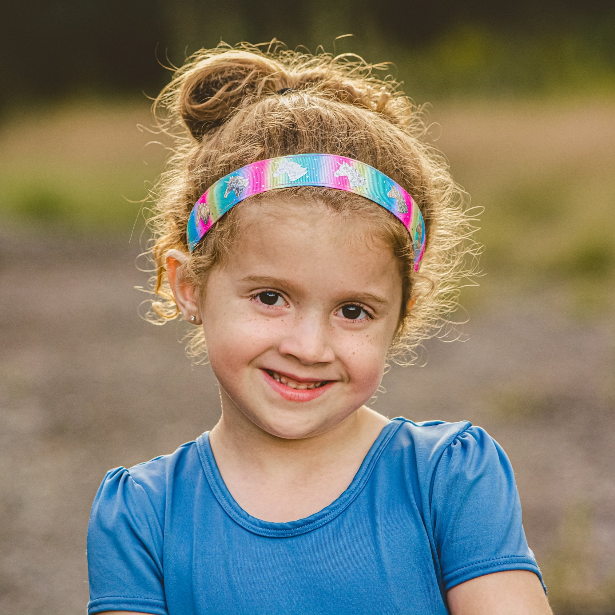 Adjustable No Slip Metallic Glitter Unicorn Headband - FROG SAC