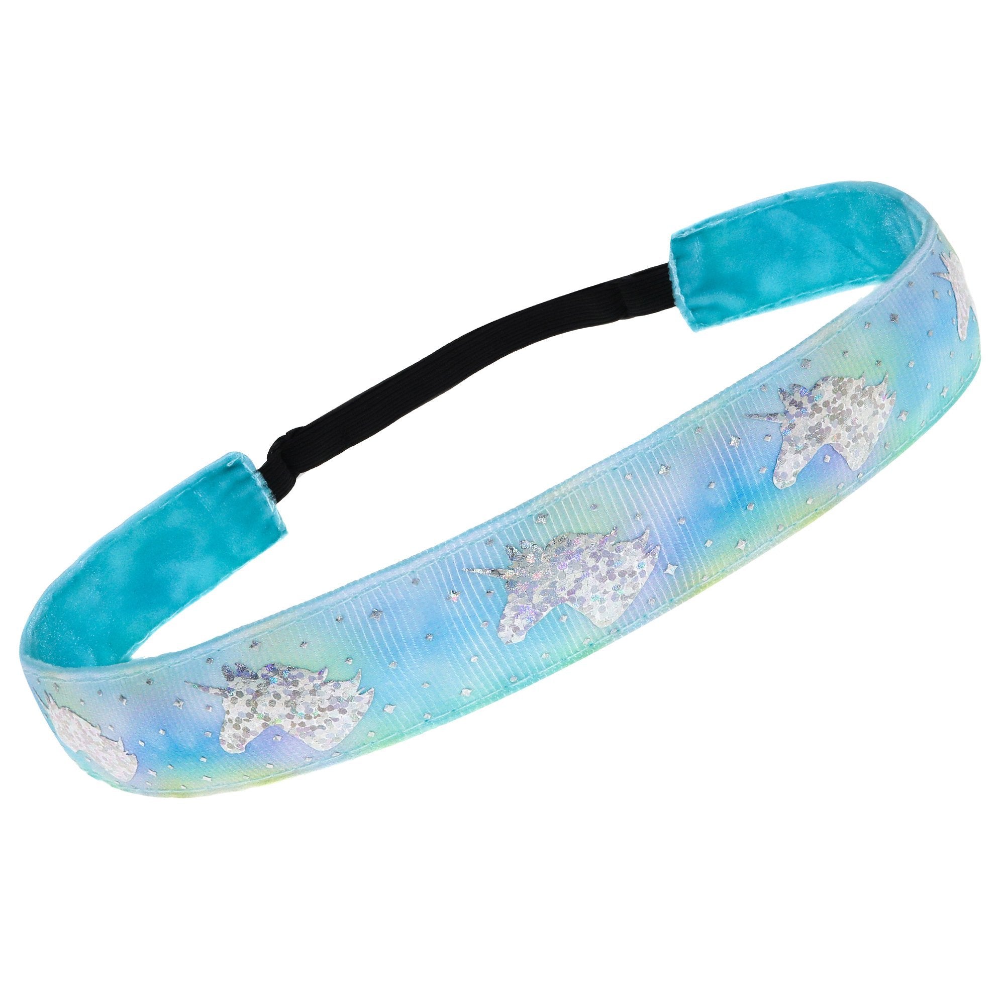 Adjustable No Slip Metallic Glitter Unicorn Headband - FROG SAC