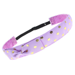 Adjustable No Slip Polka Dot Bow Headband - FROG SAC