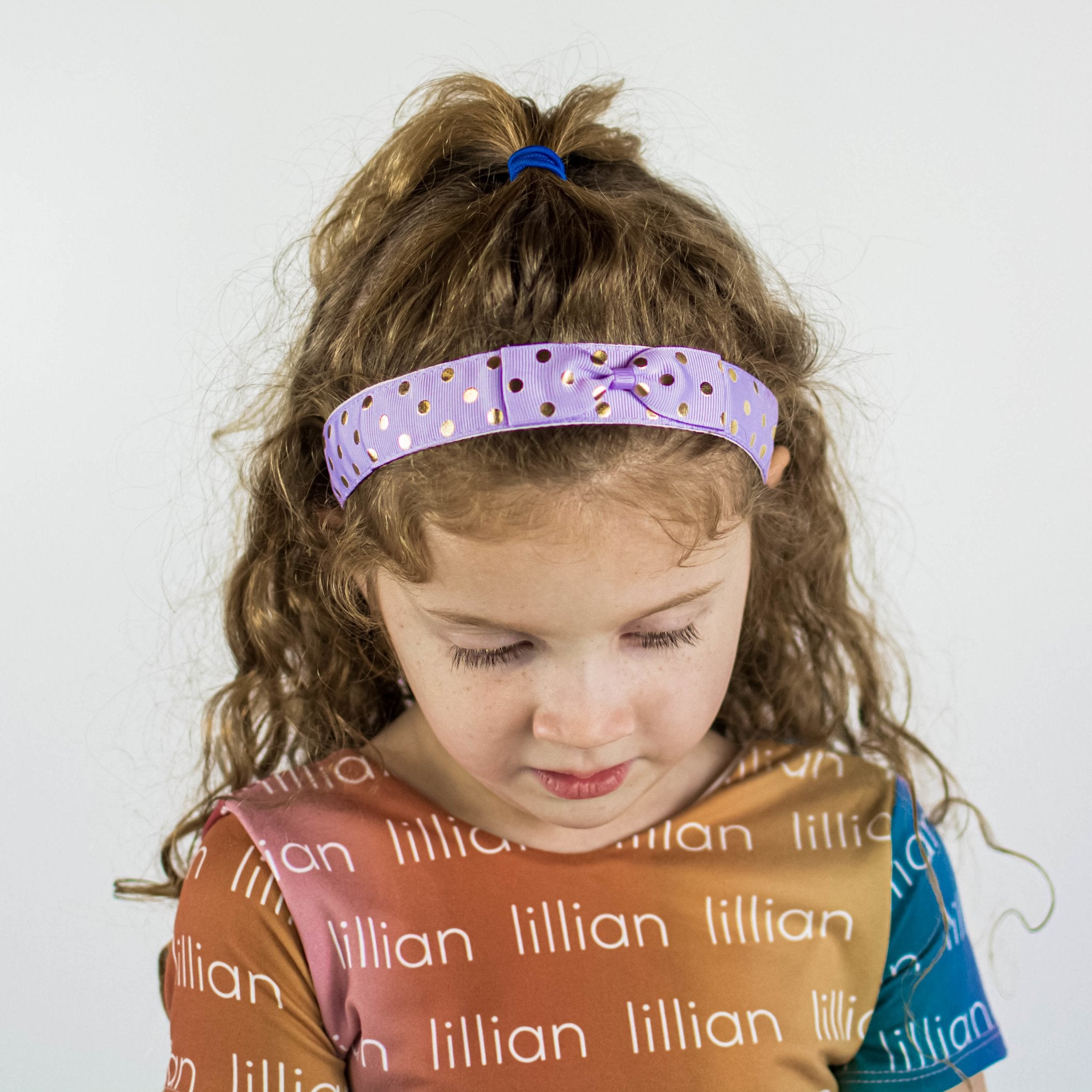Adjustable No Slip Polka Dot Bow Headband - FROG SAC