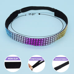 Adjustable No Slip Rhinestone Headbands - 4 Pack - FROG SAC