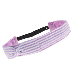 Adjustable No Slip Seersucker Bow Headband - FROG SAC