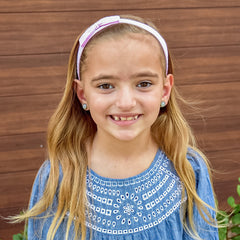 Adjustable No Slip Seersucker Bow Headband - FROG SAC