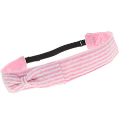 Adjustable No Slip Seersucker Bow Headband - FROG SAC