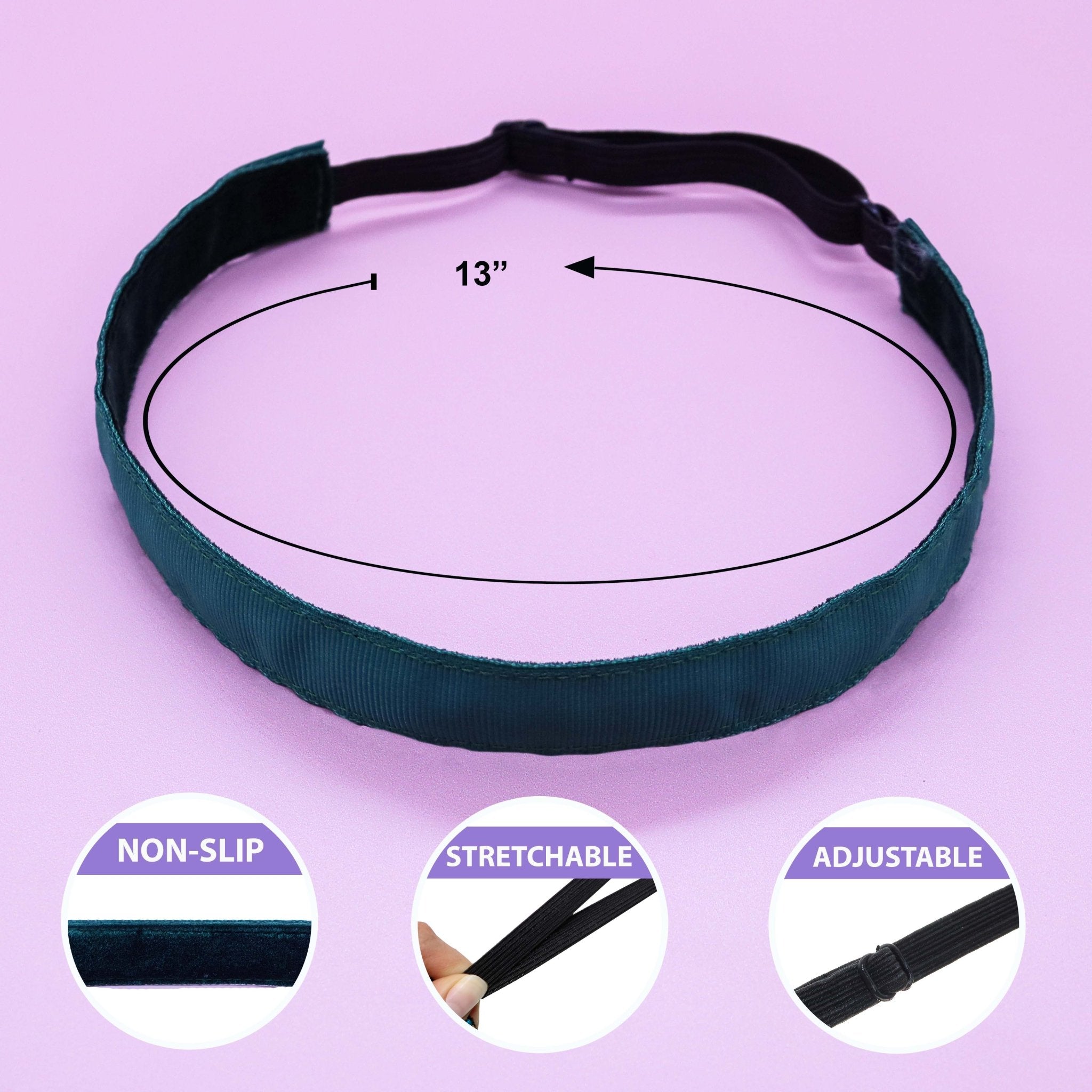 Adjustable No Slip Solid Headband - School Uniform - FROG SAC