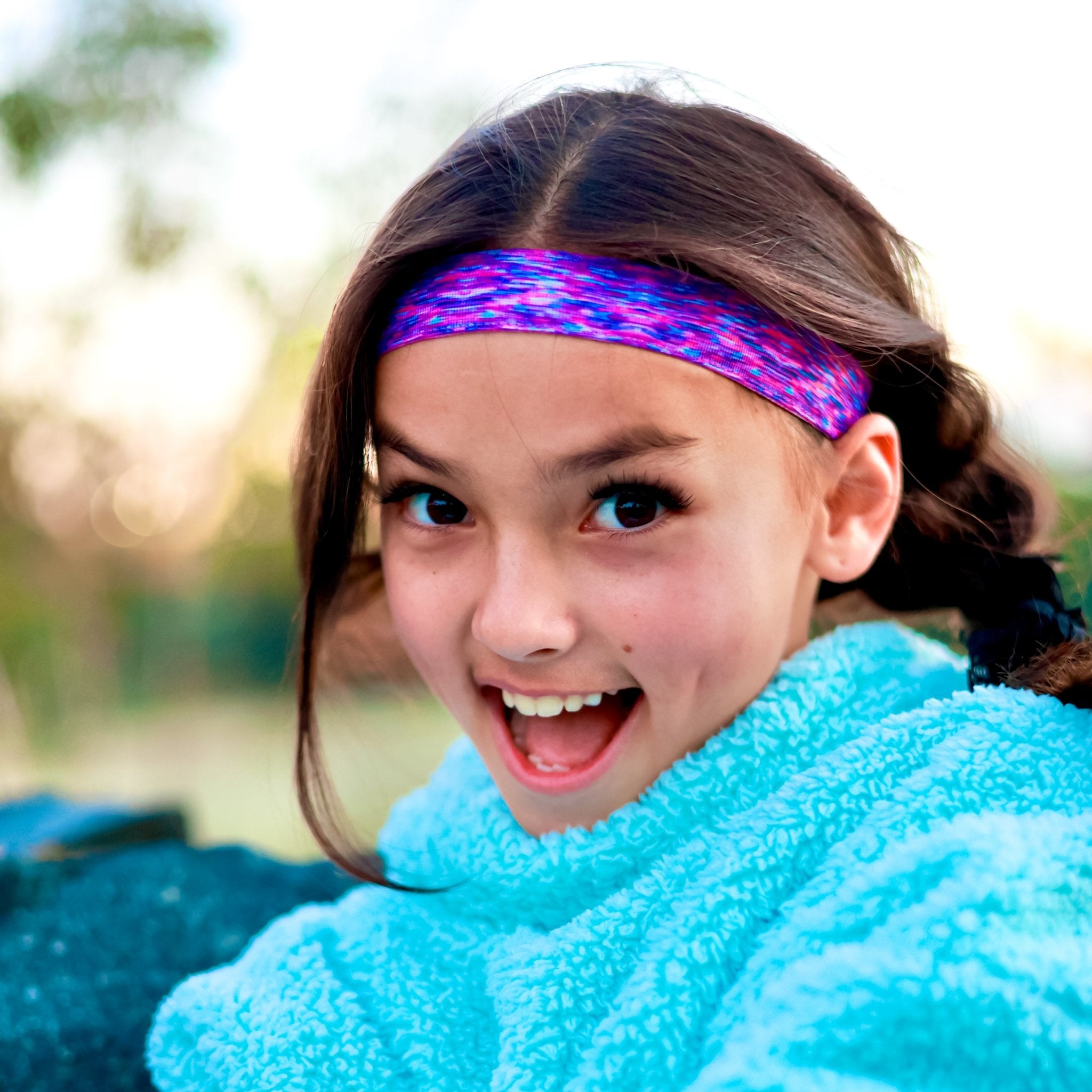 Adjustable No Slip Space Tie Dye Headbands - 6 Pack - FROG SAC