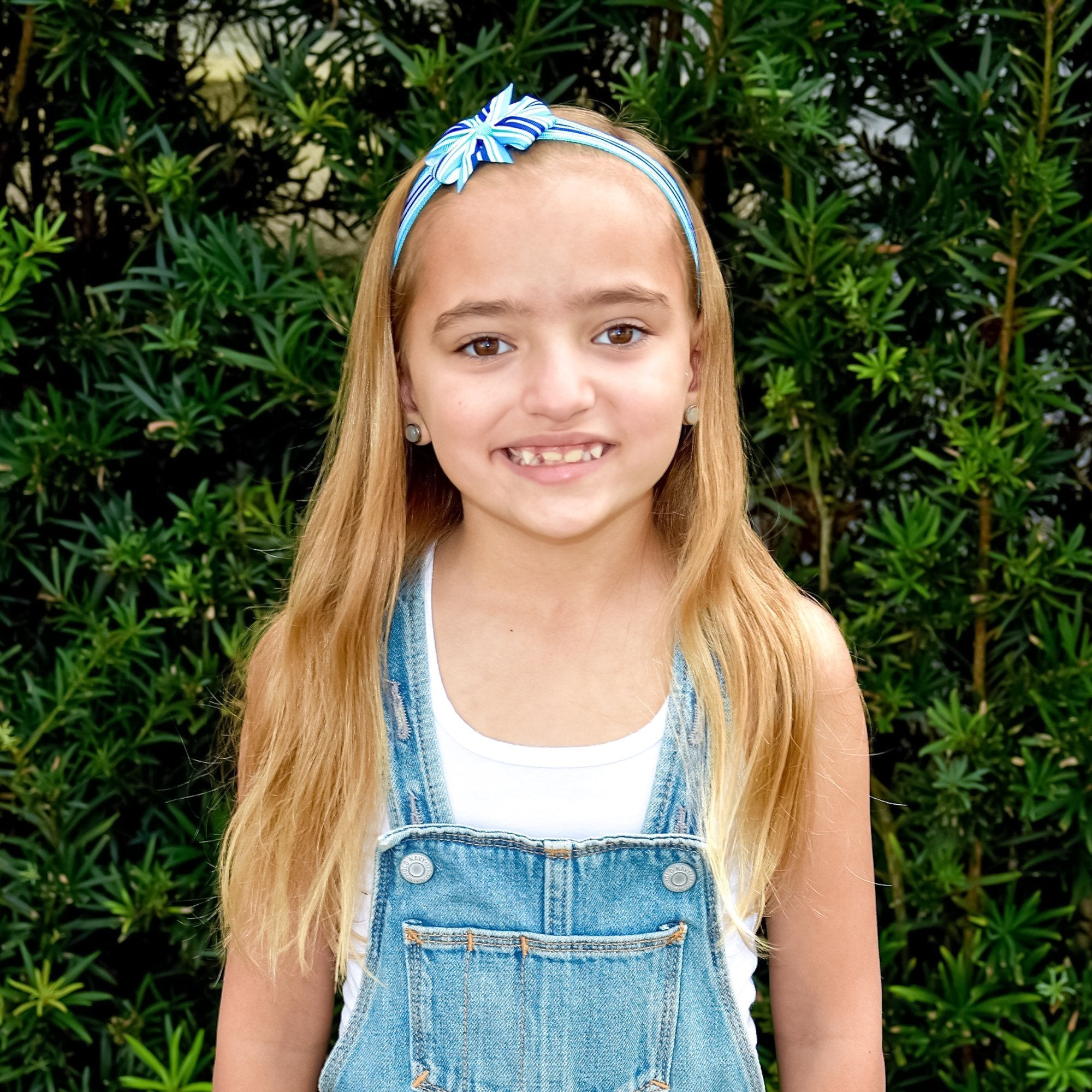 Adjustable No Slip Striped Bow Headband - FROG SAC