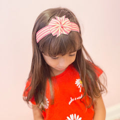 Adjustable No Slip Striped Bow Headband - FROG SAC