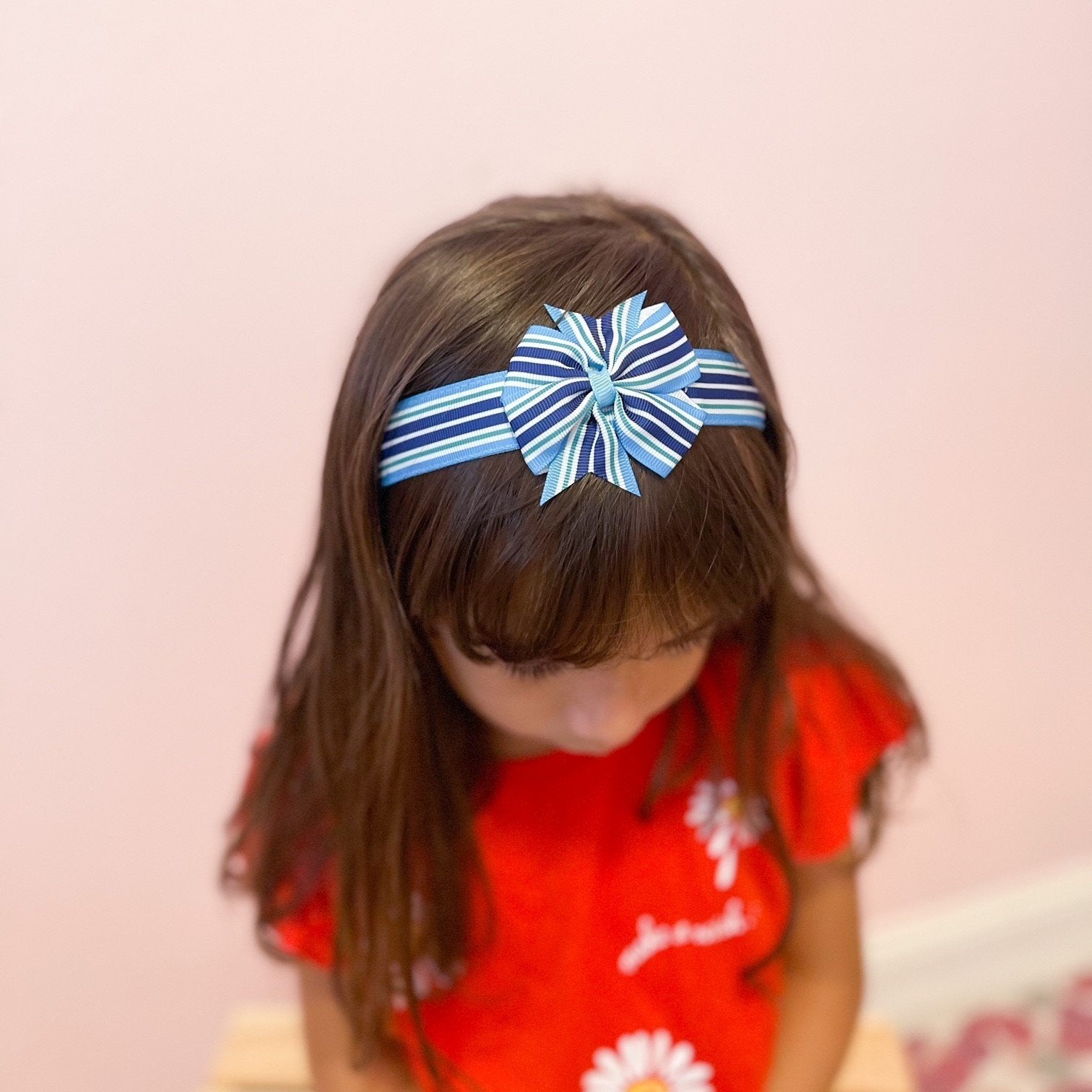 Adjustable No Slip Striped Bow Headband - FROG SAC