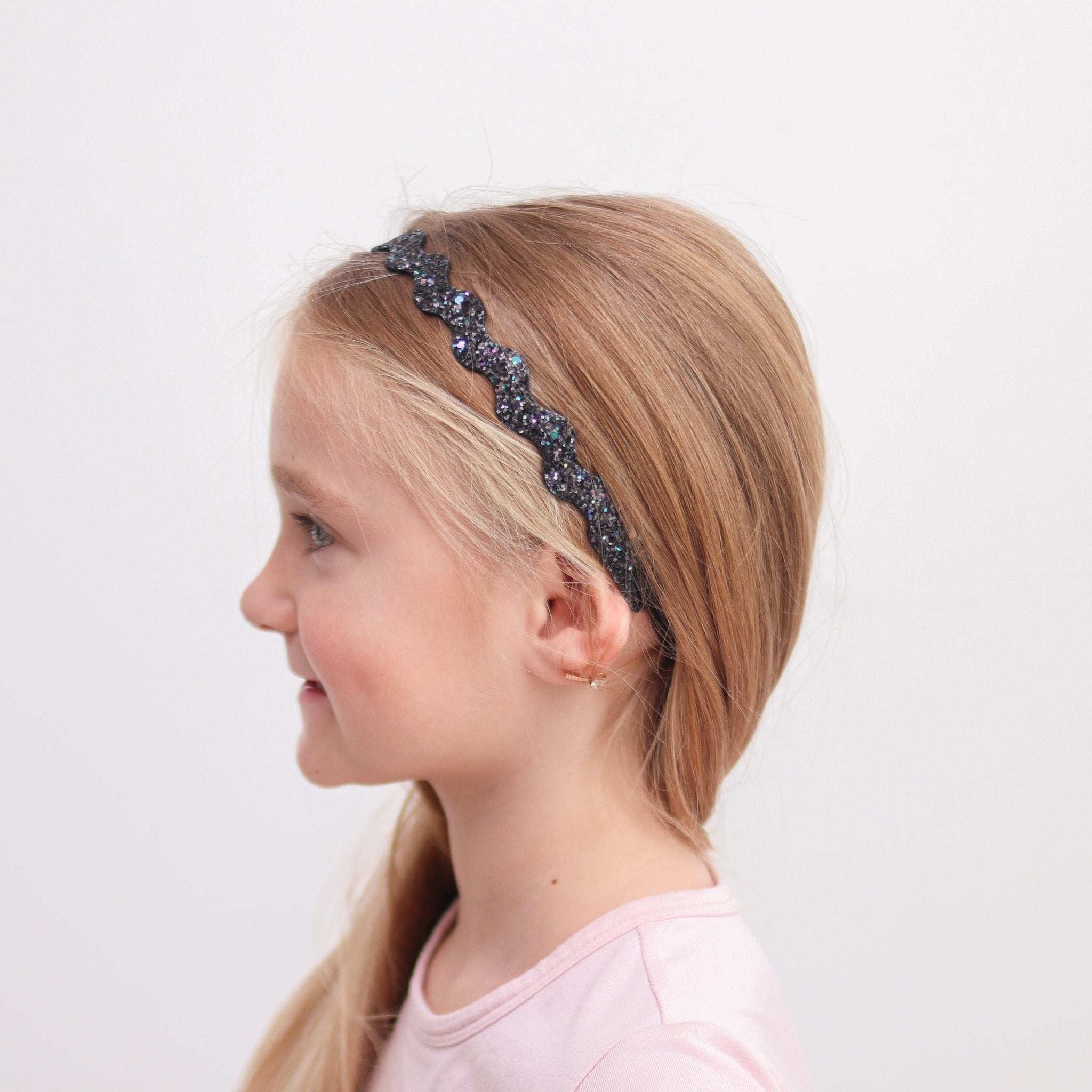 Adjustable No Slip Swivel Glitter Headbands - 6 Pack - FROG SAC