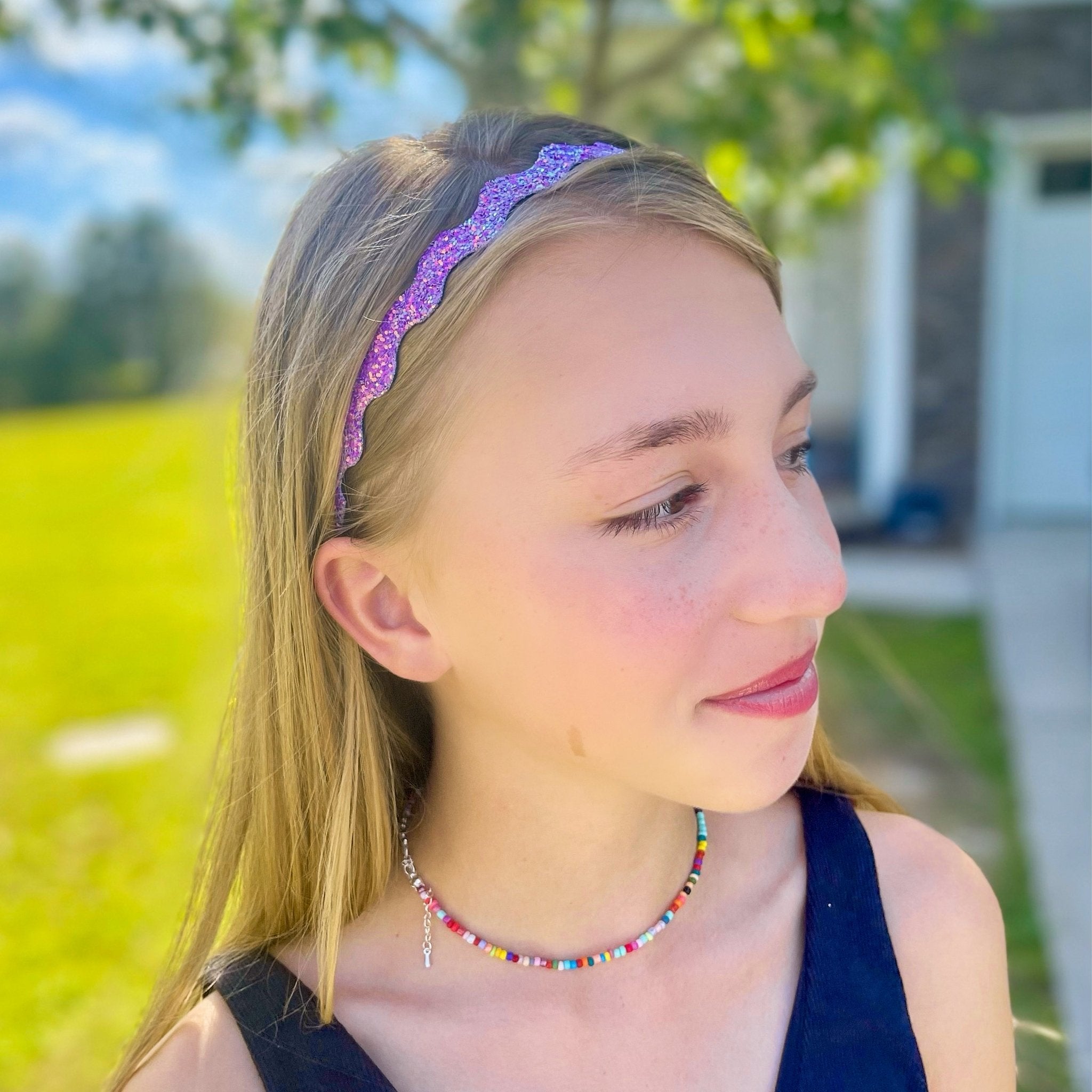 Adjustable No Slip Swivel Glitter Headbands - 6 Pack - FROG SAC