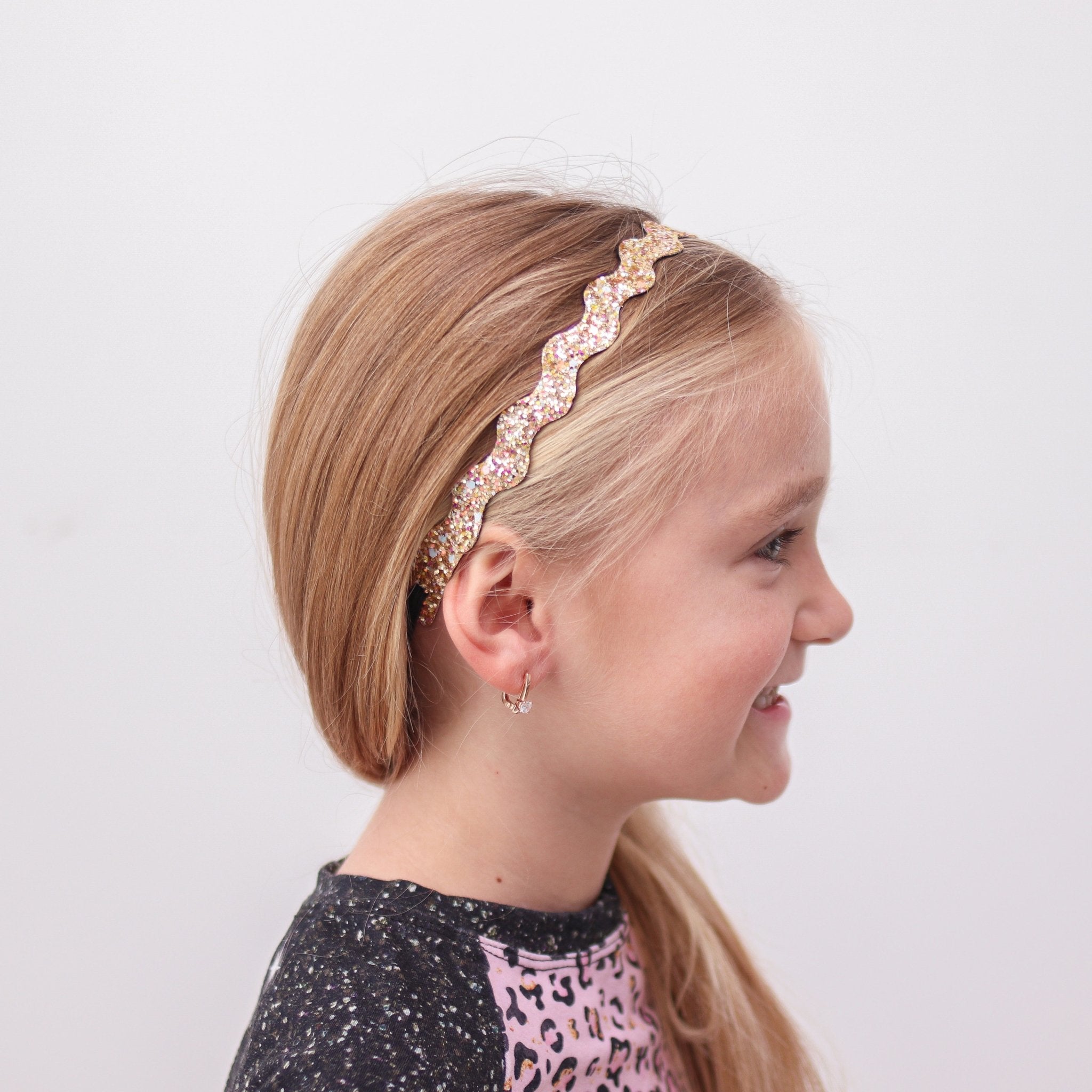 Adjustable No Slip Swivel Glitter Headbands - 6 Pack - FROG SAC