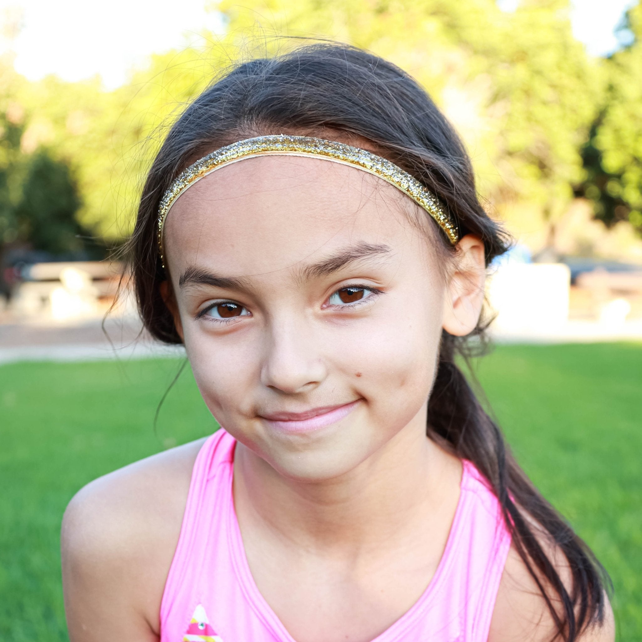 Adjustable No Slip Thin Glitter Headbands - 6 Pack - FROG SAC