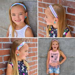 Adjustable No Slip Tie Dye Headbands - 6 Pack - FROG SAC