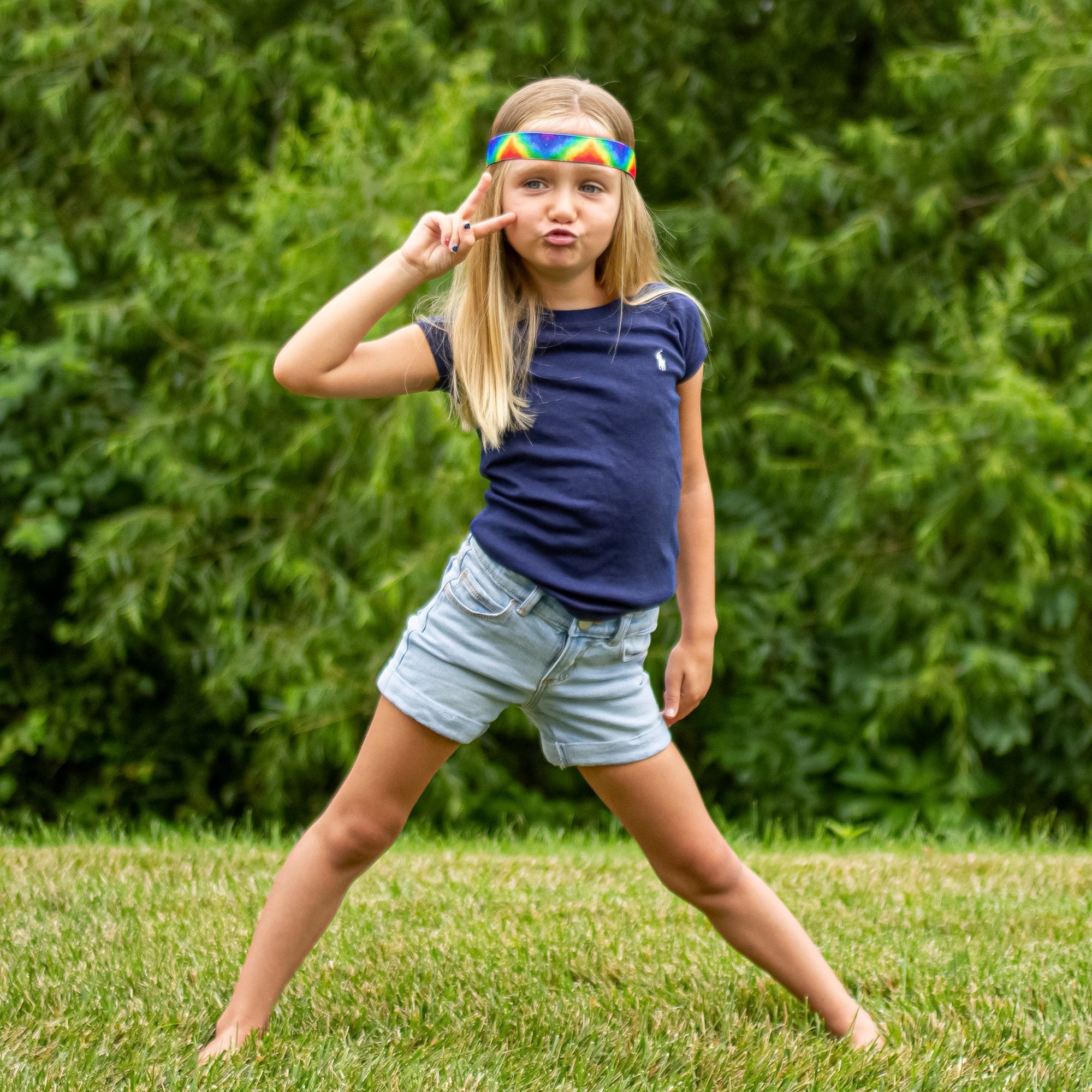 Adjustable No Slip Tie Dye Headbands - 6 Pack - FROG SAC