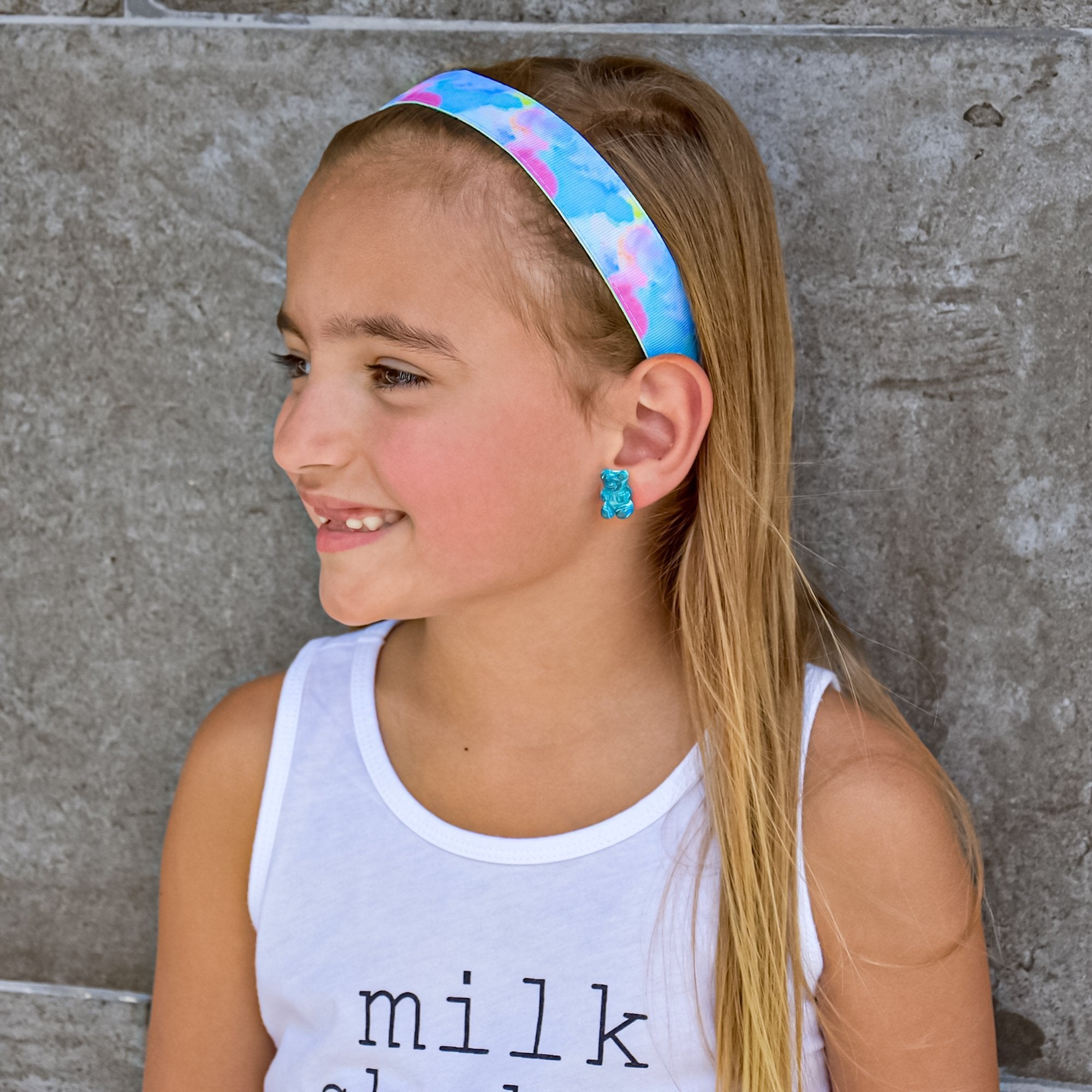 Adjustable No Slip Tie Dye Headbands - 6 Pack - FROG SAC