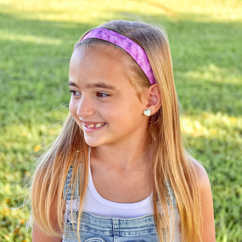 Adjustable No Slip Tie Dye Headbands - Tonal 6 Pack - FROG SAC