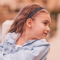 Adjustable No Slip Zig Zag Glitter Headbands - 6 Pack - FROG SAC
