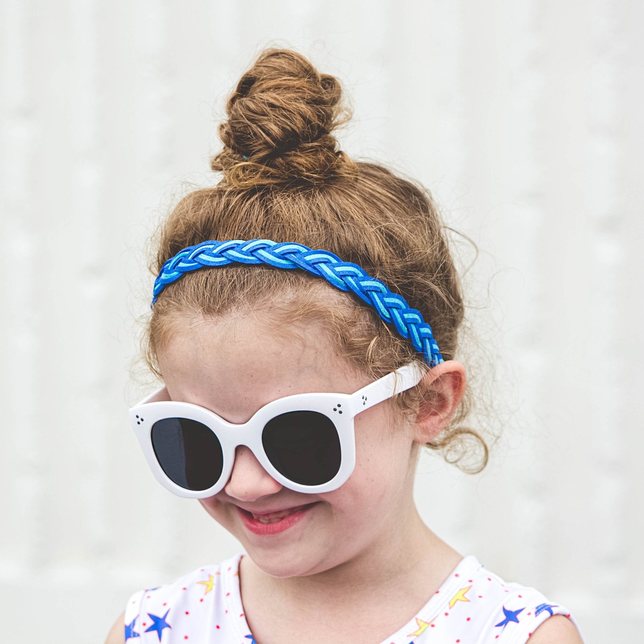 Adjustable Two Tone Glitter Braided Headbands - 3 Pack - FROG SAC