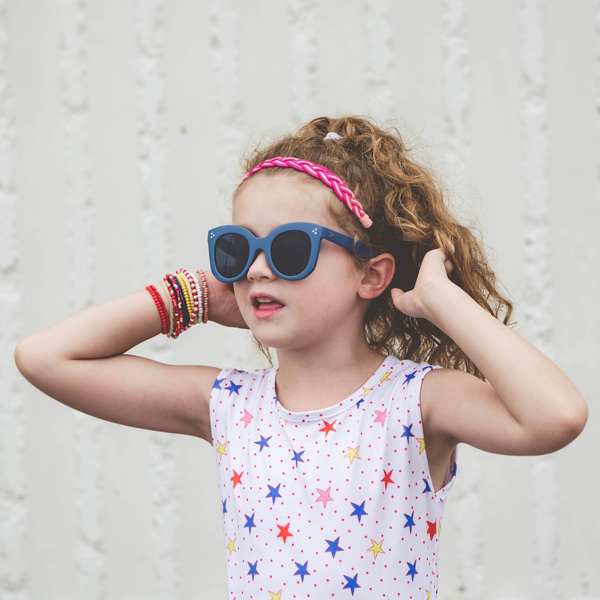 Adjustable Two Tone Glitter Braided Headbands - 3 Pack - FROG SAC