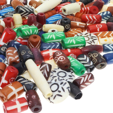 Assorted Ox Bone Beads - FROG SAC