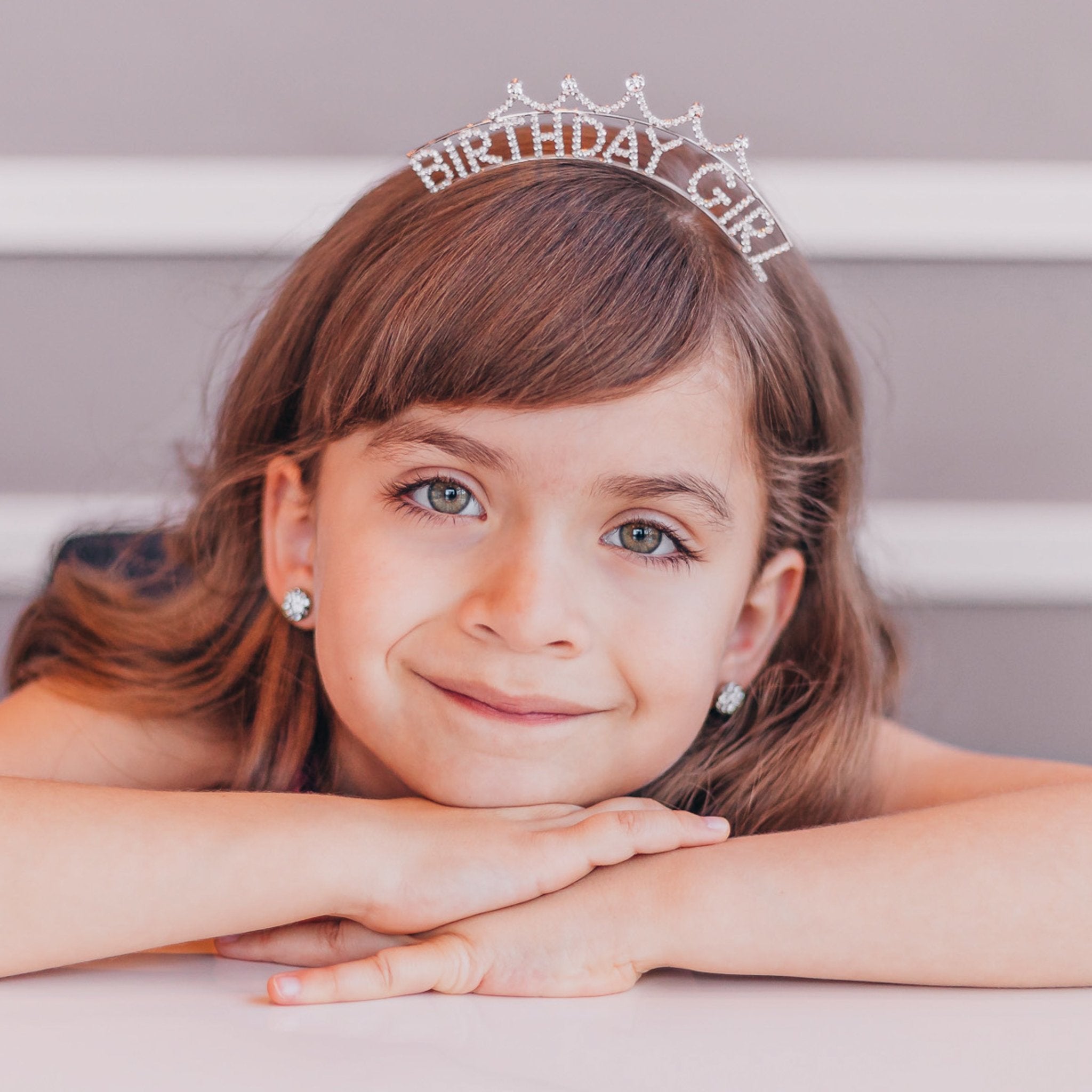 Birthday Girl Rhinestone Tiara Headband - FROG SAC
