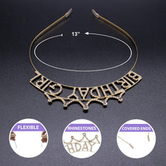 Birthday Girl Rhinestone Tiara Headband - FROG SAC