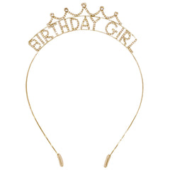 Birthday Girl Rhinestone Tiara Headband - FROG SAC