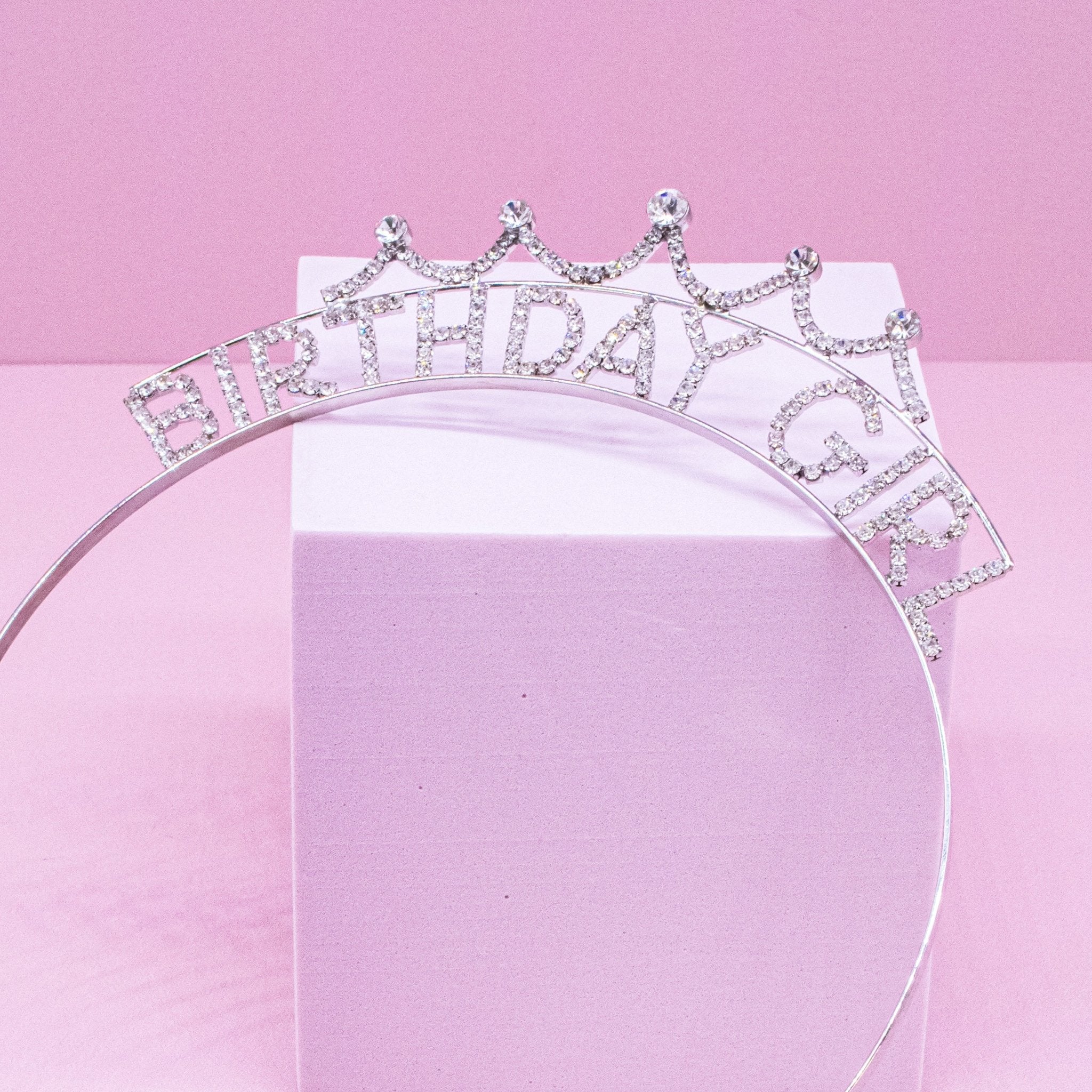 Birthday Girl Rhinestone Tiara Headband - FROG SAC