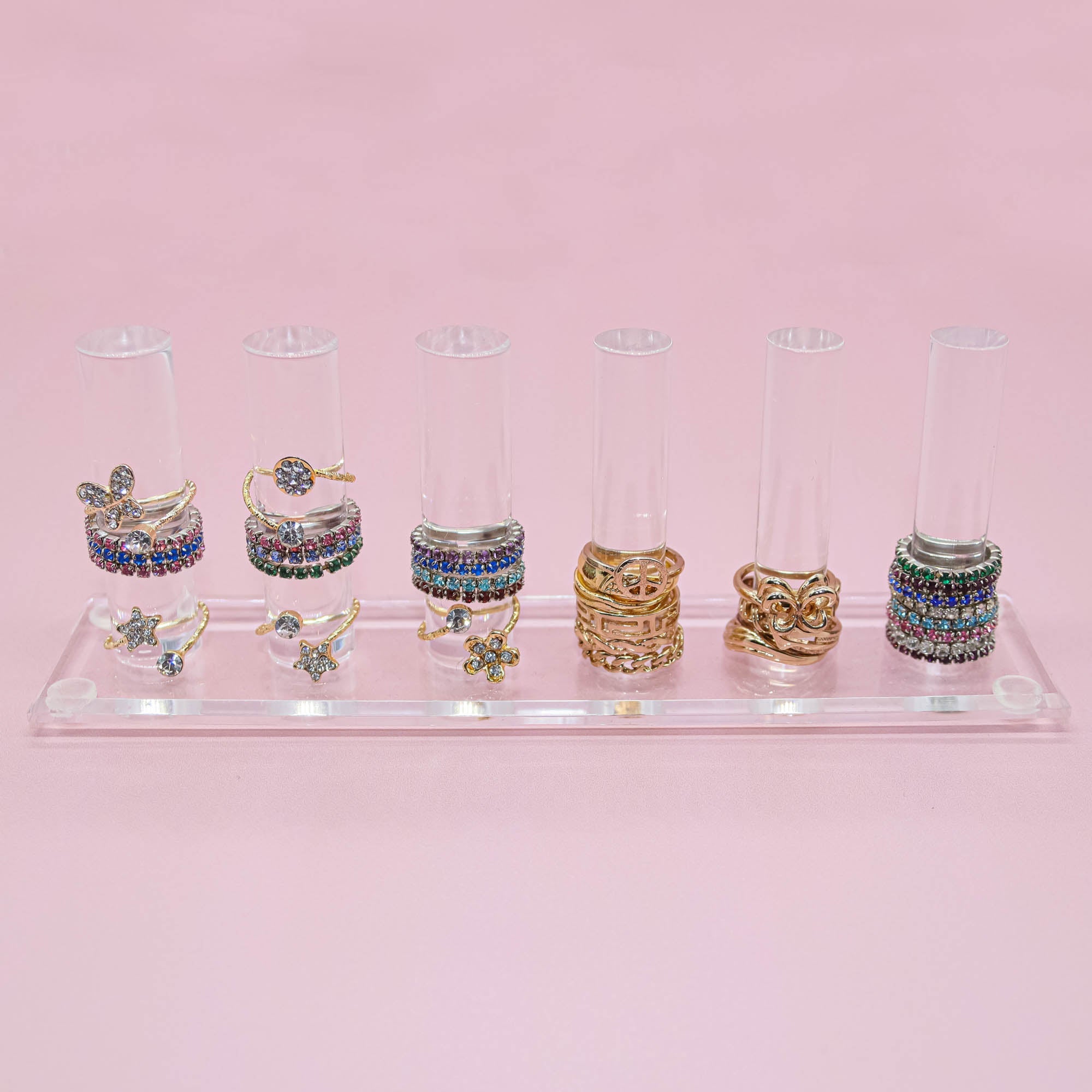 Clear Acrylic Ring Holder Organizer for Jewelry - FROG SAC