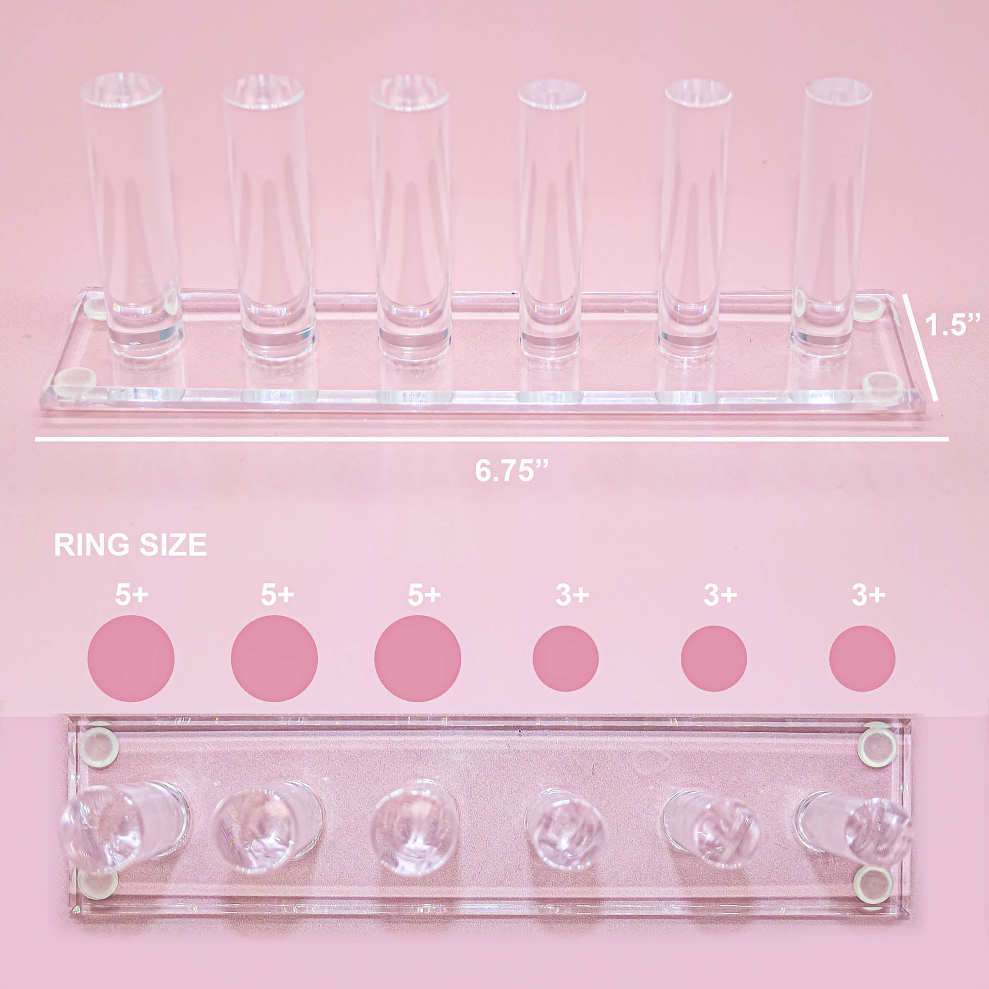 Clear Acrylic Ring Holder Organizer for Jewelry - FROG SAC