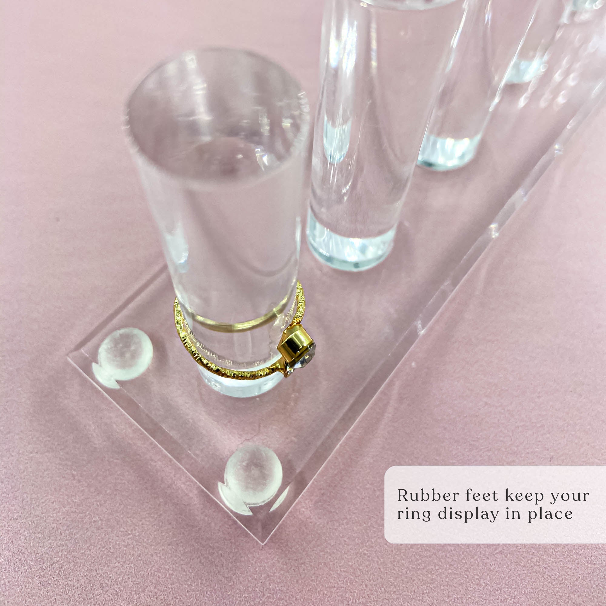Clear Acrylic Ring Holder Organizer for Jewelry - FROG SAC