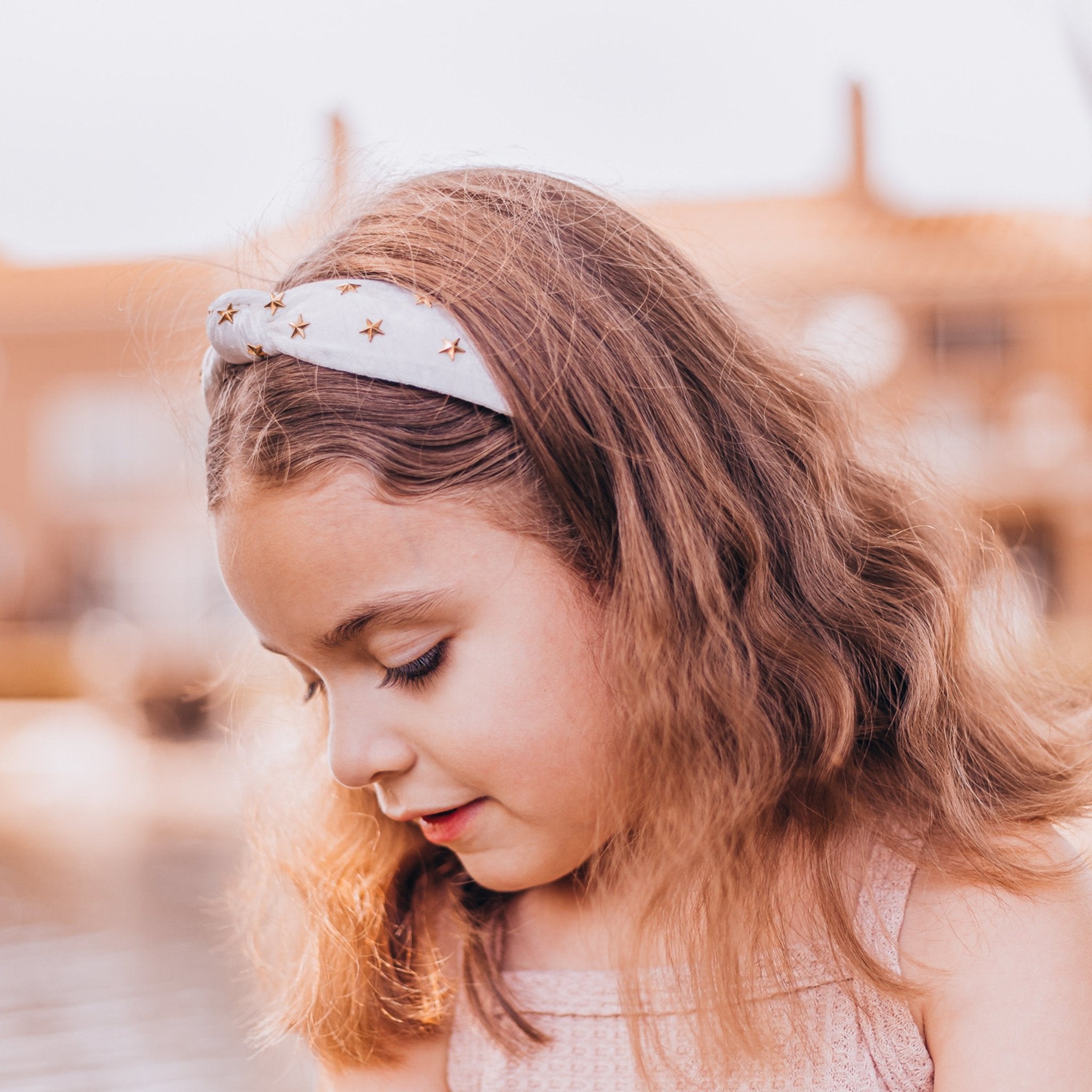 Crushed Velvet Knot Studded Star Headband - FROG SAC