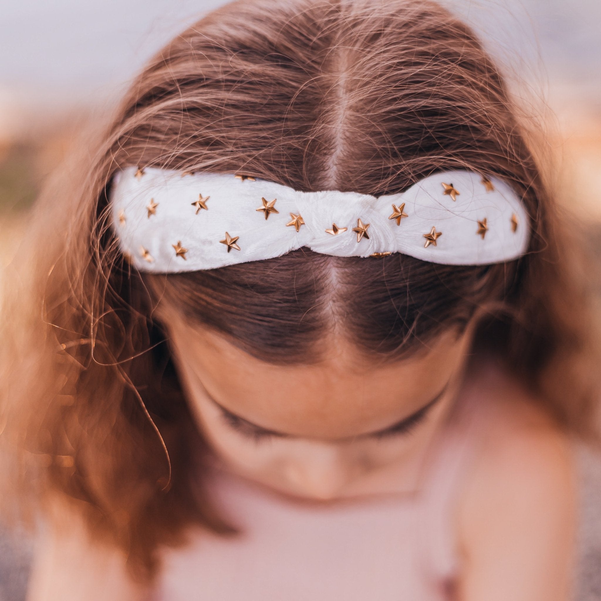 Crushed Velvet Knot Studded Star Headband - FROG SAC