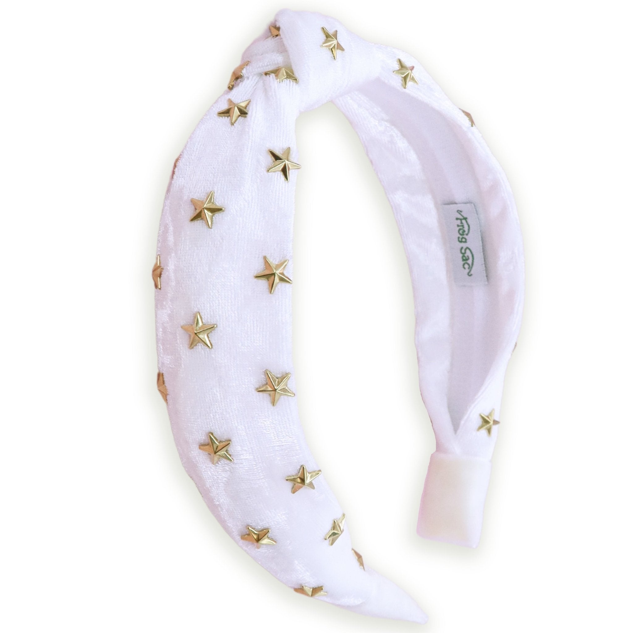 Crushed Velvet Knot Studded Star Headband - FROG SAC